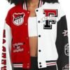 COZYPOIN Women's Varsity Jacket Cropped Letterman Jacket Lig...