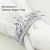 Newshe Jewellery 2.5ct Princess Pear White AAAAA Cz 925 Ster...