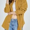 SSLR-Womens-Corduroy-Shacket-Jacket-Oversized Button Down Sh...