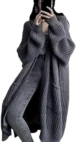 Womens Long Sleeve Cardigan Sweaters Open Front Knit Long Ca... Womens Long Sleeve Cardigan Sweaters Open Front Knit Long Ca...