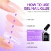 Nail Tips Gel Nail Glue: Geliek EC 2PCS 6 in 1 Adhesive Gel ...