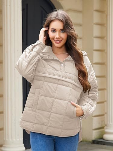 Womens's Lightweight Down Coat Long Sleeve Button Quilted Pu...