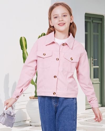 WULFUL Girl's Fashion Button Down Corduroy Jackets Casual Fa...