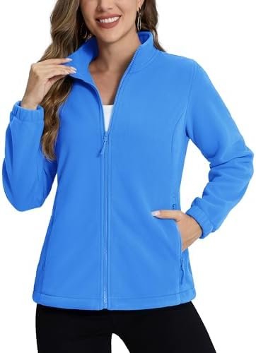 TACVASEN Women's Soft Fleece Jacket Lightweight Full Zip Swe...