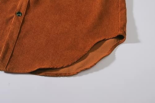 SSLR-Womens-Corduroy-Shacket-Jacket-Oversized Button Down Sh...