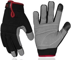 Mens Work Gloves Utility Touch Screen Breathable Spandex Rig... Mens Work Gloves Utility Touch Screen Breathable Spandex Rig...