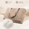LOVEVOOK Tote Bag for Women, Quilted Puffer 15.6 Inch Laptop...