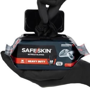 SAFESKIN Heavy Duty Nitrile Disposable Latex Free Gloves (40... SAFESKIN Heavy Duty Nitrile Disposable Latex Free Gloves (40...