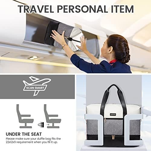 LOVEVOOK Weekender Bag, Large Travel Duffel Bag for Women wi...