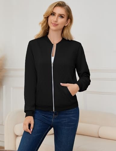 Womens Full Zip Up Cardigan Sweater Casual Solid Long Sleeve...