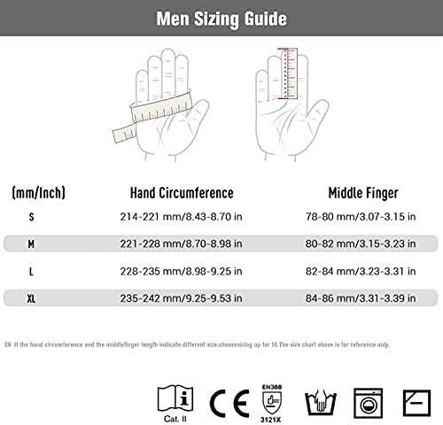 Work Gloves Leather Mechanic Touchscreen Working Constructio...