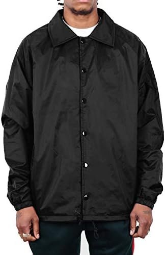 Shaka Wear Men’s Coach Jacket – Classic Windbreaker Nylon Wa...