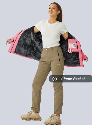 MAGCOMSEN Women's Ski Jacket Waterproof Insulated Snow Jacke...