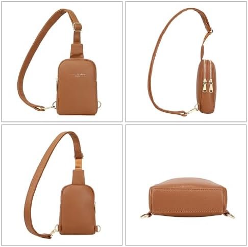 INICAT Travel Small Sling Bag Leather Crossbody Bags for Wom...
