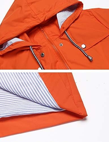 LOMON Raincoat Women Waterproof Long Hooded Trench Coats Lin...