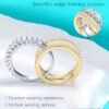 Moissanite Ring Sets for Women Band Stackable D Color VVS1 C...
