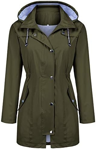 Women's Raincoats Windbreaker Rain Jacket Waterproof Lightwe...