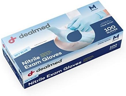 Dealmed Nitrile Exam Gloves - Powder-Free, Latex-Free, Dispo...