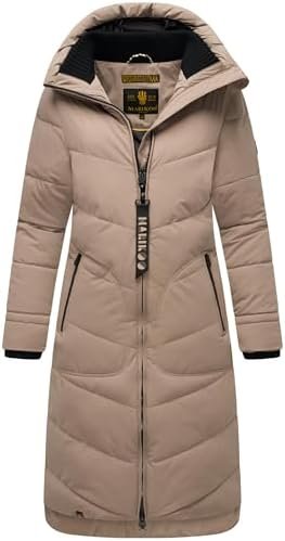 Marikoo Women's Long Quilted Jacket for Winter | Puffy Winte...