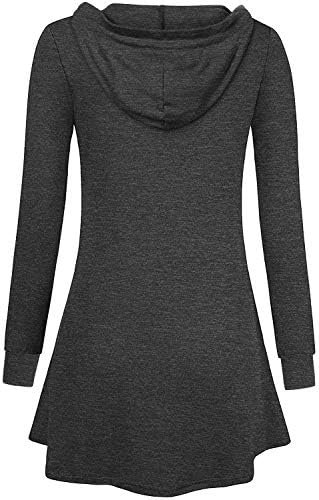 Miusey Womens Zip Up Long Hoodie Jacket Lightweight Tunic Sw...