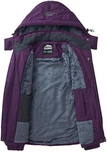 ELLSWOS Womens Winter Coats Waterproof Ski Jacket Warm Snow ...