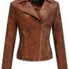 Bellivera Women's Faux Leather Casual Jacket 2025 Spring Tre...