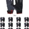 HANDLANDY Bulk Work Gloves for Men Pack of 12 Touch Screen F...