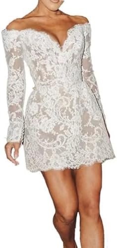 Short Wedding Dresses for Bride 2025 Lace Appliques Tulle Br... Short Wedding Dresses for Bride 2025 Lace Appliques Tulle Br...