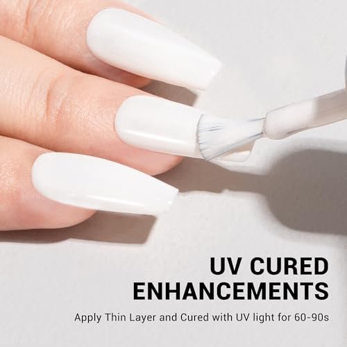 MelodySusie Thick White Gel Nail Polish,15ML Snow White Colo...