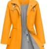 Rain Jacket Women Waterproof Long Lightweight Raincoat Hoode...