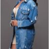 SOMTHRON Women's Distressed Denim Jeans Outfits Coat Spring ...