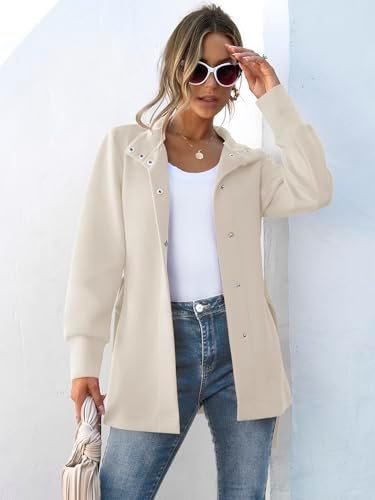 ANRABESS Womens Jacket Belted Casual Long Sleeve Wrap Trench...