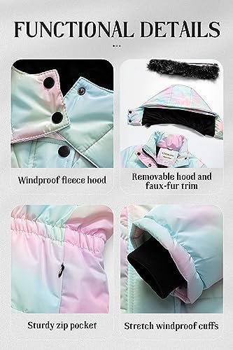 Chrisuno Girl's Long Parka Warm Winter Coat Water Resistant ...