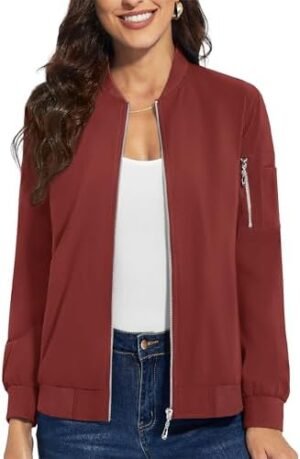 TACVASEN Women's Bomber Jackets Lightweight Casual Jacket Fu... TACVASEN Women's Bomber Jackets Lightweight Casual Jacket Fu...