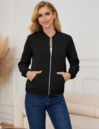 Womens Full Zip Up Cardigan Sweater Casual Solid Long Sleeve...