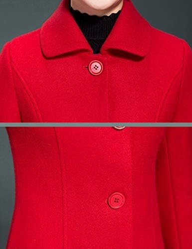 Jenkoon Women's Wool Trench Coat Winter Long Thick Overcoat ...