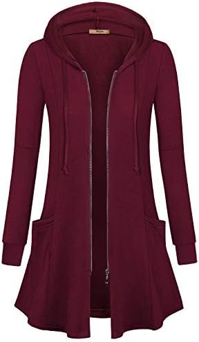 Miusey Womens Zip Up Long Hoodie Jacket Lightweight Tunic Sw... Miusey Womens Zip Up Long Hoodie Jacket Lightweight Tunic Sw...