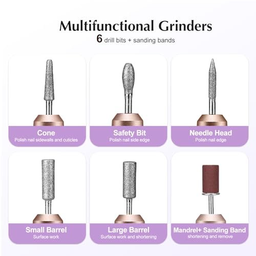COSLUS Electric Nail Drill File Professional: for Acrylic Ge...