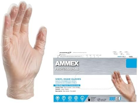 AMMEX Clear Vinyl Medical Gloves