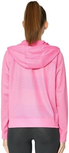 Women's Long Sleeve Mesh Hoody Sheer Hooded Sweatshirt Light...