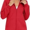 MAGCOMSEN Women's Fleece Lined Zip Up Hoodies Casual Hooded ...