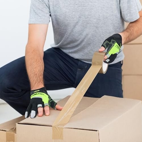 HLDD HANDLANDY Fingerless Work Gloves, Utility Working Glove...