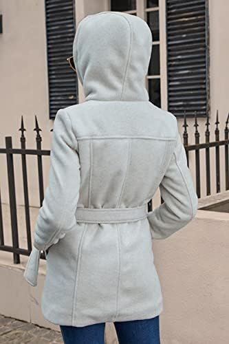 Bellivera Women Wool Jacket Blend Winter Mid Long Trench Coa...