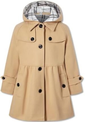 Betusline Girls' Dress Coat, Kids Hoodie Wool Blend Coats Fa... Betusline Girls' Dress Coat, Kids Hoodie Wool Blend Coats Fa...