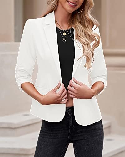 LookbookStore Blazers for Women Suit Jackets Dressy 3/4 Slee...