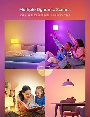 Govee Smart Light Bulbs, Color Changing Light Bulb, Work wit...