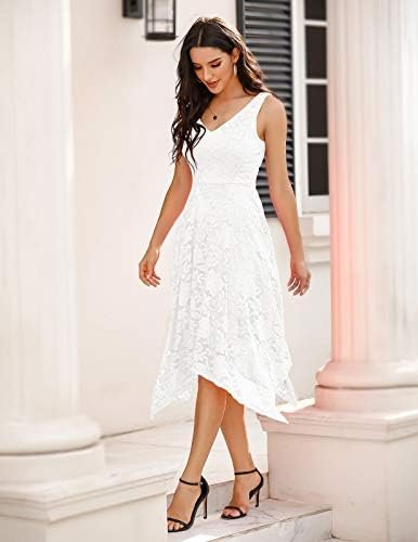 Meetjen Women's Lace Cocktail Party Dress 2025 Handkerchief ...