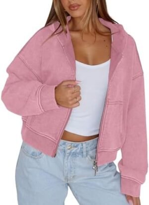 PRETTODAY Women's Zip Up Hoodies Oversized Long Sleeve Acid ... PRETTODAY Women's Zip Up Hoodies Oversized Long Sleeve Acid ...