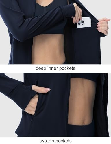 BGOWATU Women's Workout Jacket Lightweight Zip up Running At...