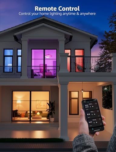 Lepro B1 AI Smart Light Bulbs - WiFi & Bluetooth RGBWW Color...